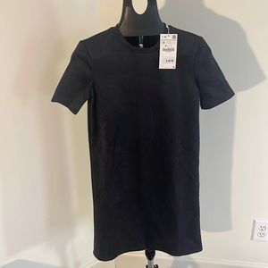 Zara Suede Black Dress, NWT